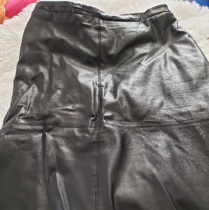 Vegan leather pencil skirt